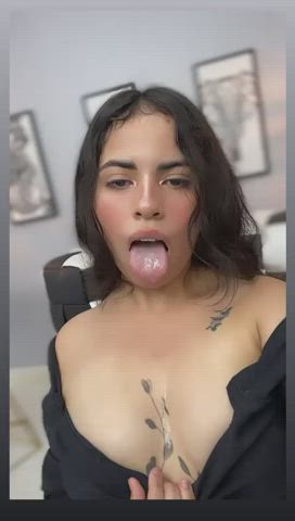 latina saliva sensual teen tits clip