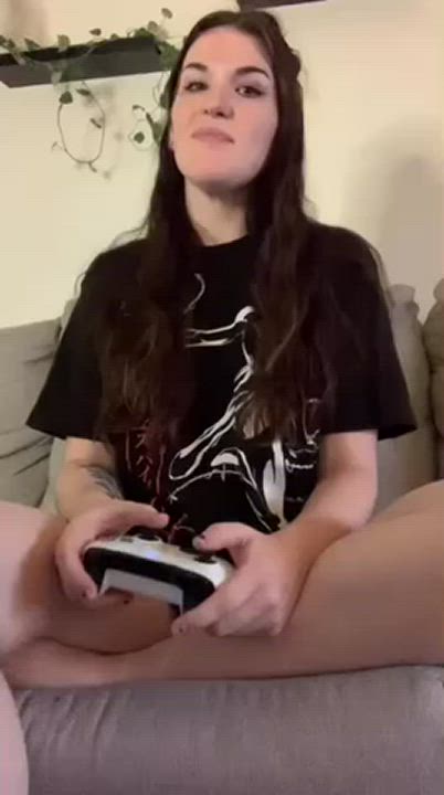 Amateur Gamer Girl OnlyFans Wet Pussy Porn GIF by godlessjezebel