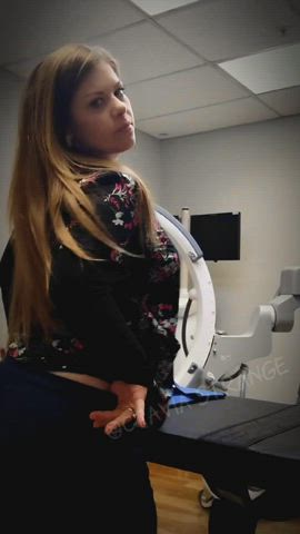 Eagerly waiting for my boss to cum in 🩺🧑🏻‍⚕️🍆💦😏