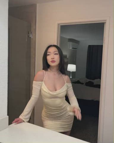Asian Cleavage Dress clip