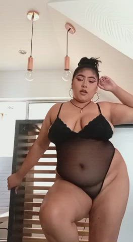 amateur bbw big tits brunette latina lingerie model sensual webcam clip