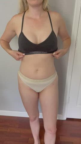 I was getting ready for work, but wanted to show you my mom bod (36f)