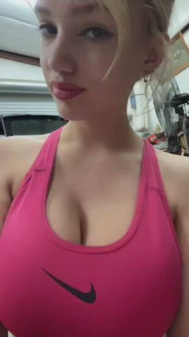 Blonde Huge Tits TikTok clip