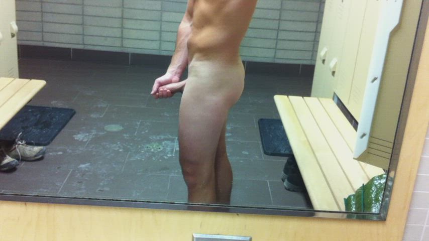 In the gym locker room. What do you think? [m]