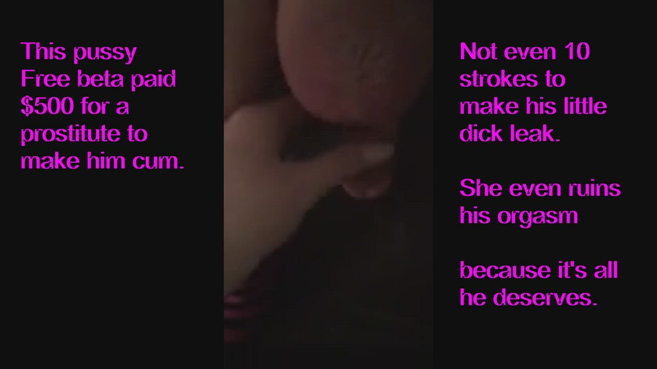 Paying $500 for a prostitute to make him cum...