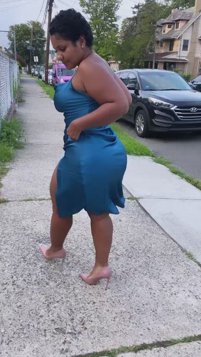 Blue dress thick