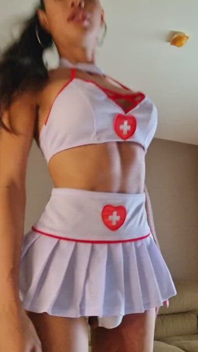 The nurse is here and her cock will make you feel much better. Peachy Lily (gif)