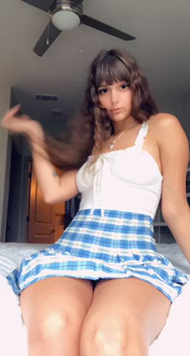 wanna see what’s under my skirt? 🥺💕