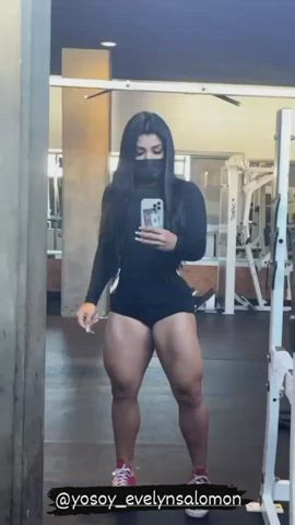 fitness latina legs mexican muscular girl skinny thighs workout worship clip