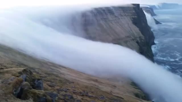 Amazing Fog Waterfall
