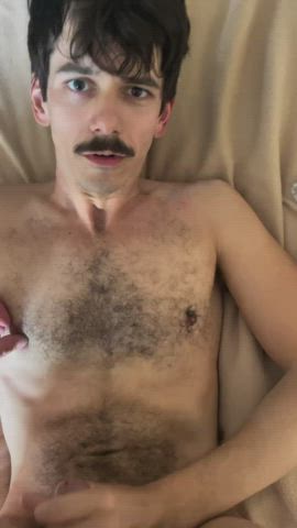 anal bareback cum cumshot daddy facial gay hairy chest mustache clip