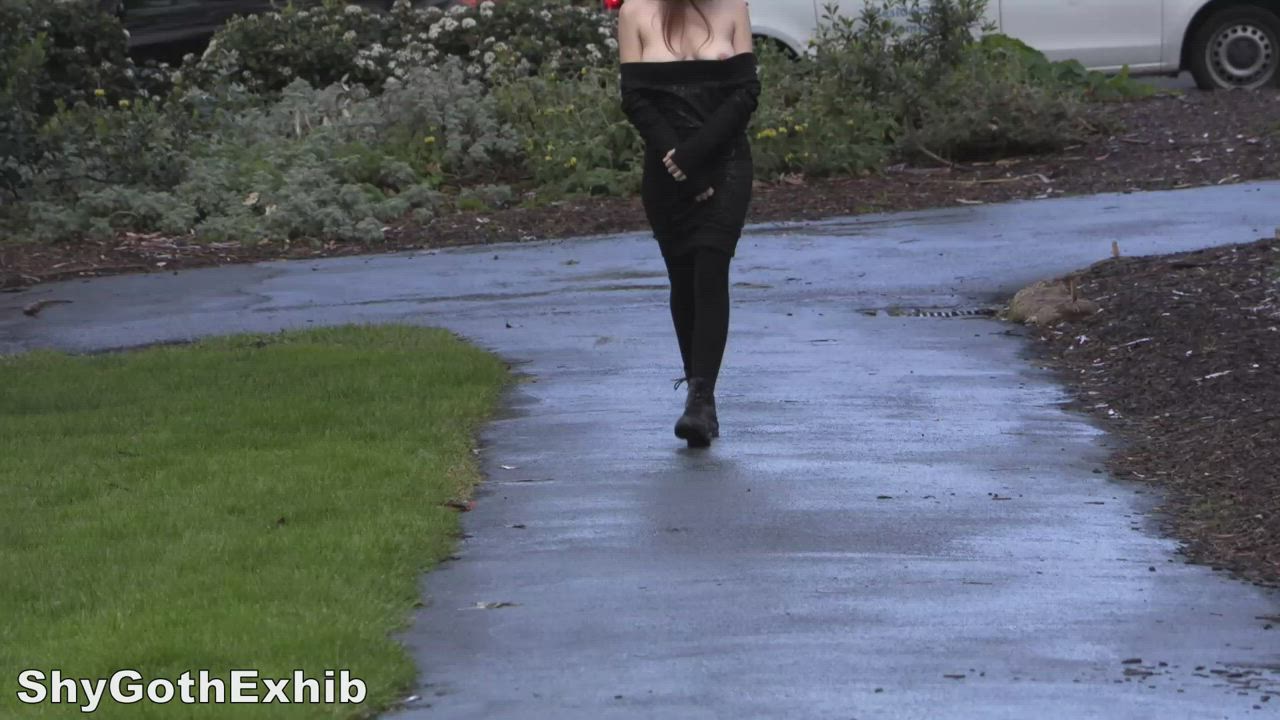 Sexy dress flash as I walk