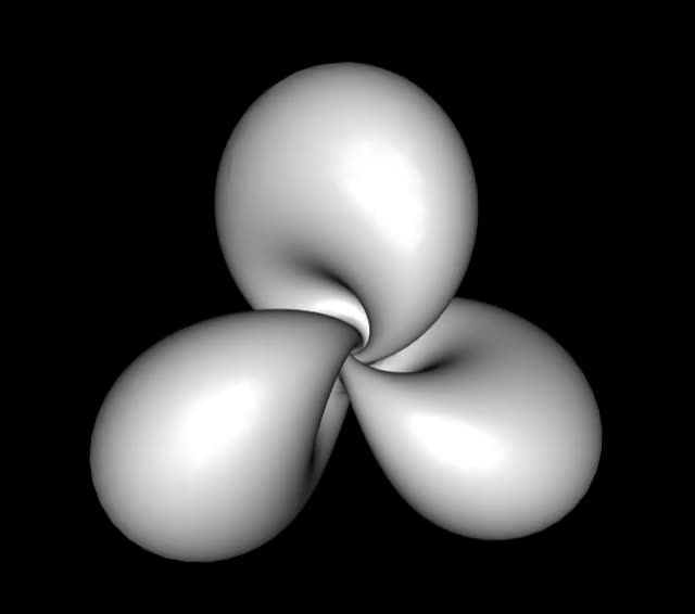 Hopf torus of the tennis ball curve