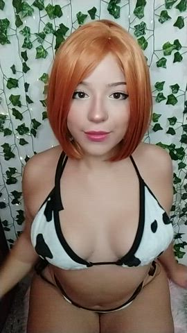 Ahegao Cosplay Cowgirl Kawaii Girl Redhead Porn GIF by hentaiari