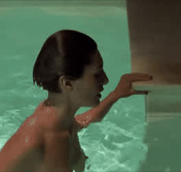 Brunette Nude Swimming Pool clip
