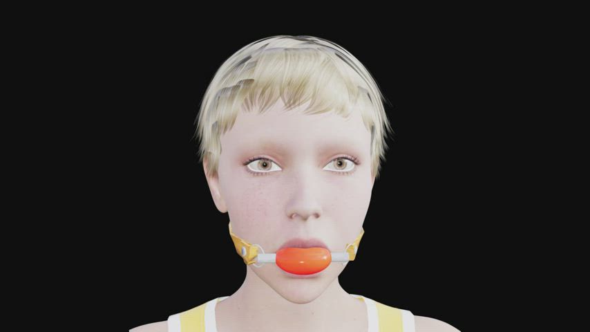 3d animation ball gagged clip