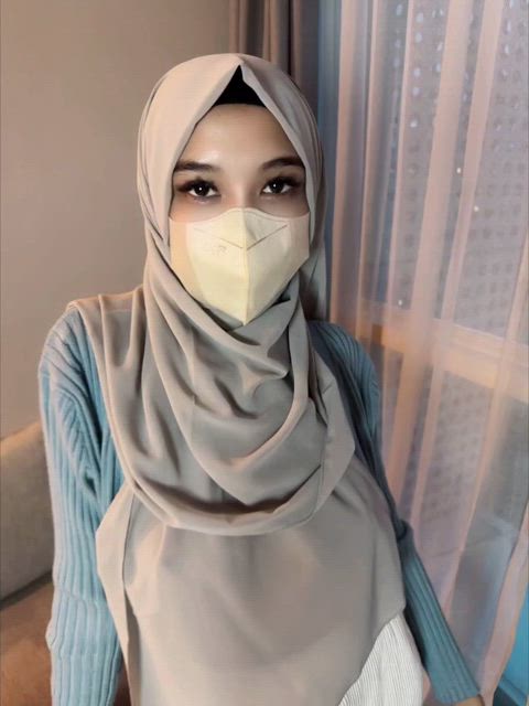 asian hijab sexy bigger-than-you-thought tik-tok titty-drop twerking clip