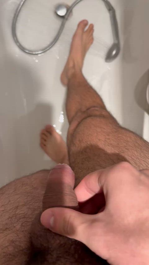 feet foreskin golden shower pee peeing piss pissing shower uncut clip