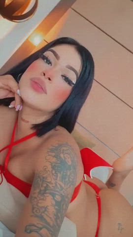 Ass Big Ass CamSoda Chaturbate Latina Lips Lipstick Short Hair Tattoo clip