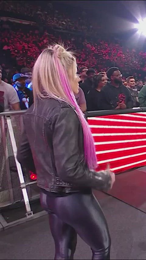 ass blonde leather clip