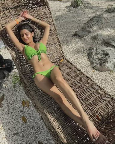 NRI Slim Desi American Beauty in Bikini [GIF]