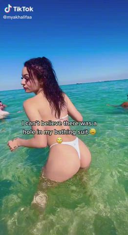 Ass Beach Bikini Shaking Thong TikTok clip