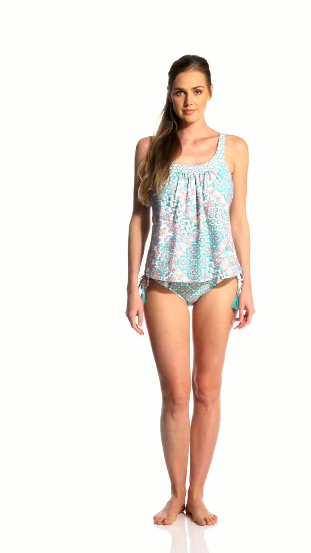 Coco Reef Mediterranean Tile Mix Ultra Fit Tankini Top (C-E Cup)