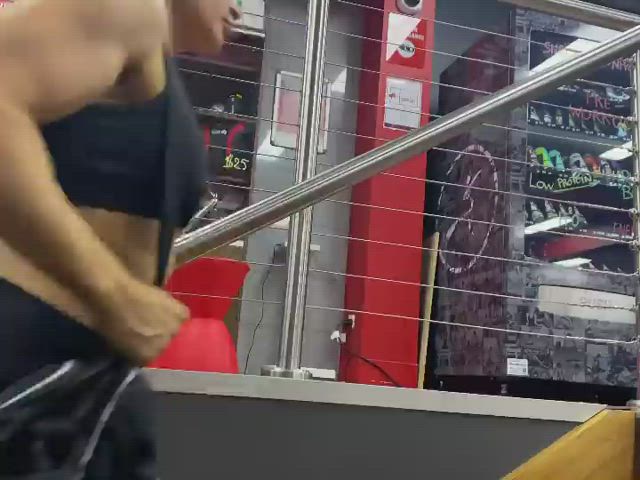 Australian Fitness Gym Muscular Girl Workout clip