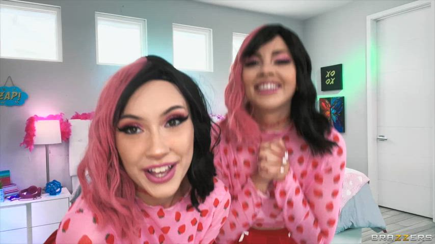 Brazzers - Jazmin Luv, Bella Luna - Sneaky Lookalike Camgirls Get Cocked | Full Video