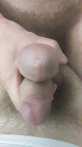 My uncut gym bud caught some of my precum on video