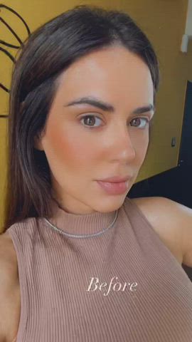 brazilian brown eyes brunette dani facial goddess labia tease tiktok clip