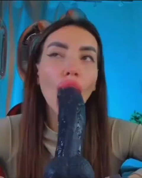 blowjob dildo huge dildo gagging clip