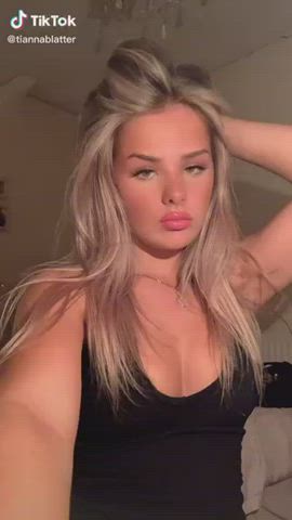 blonde british tiktok tits clip