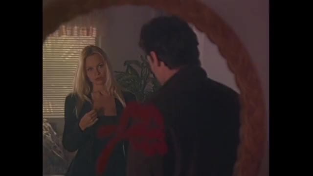 Pamela Anderson - Snapdragon (1993) - talking in black dress, lead-in to late sex