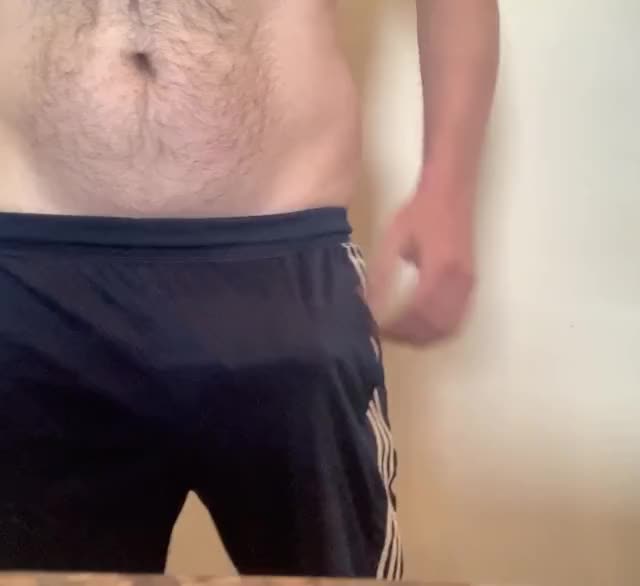 Gym shorts boner