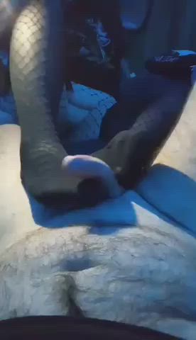 feet feet fetish fishnet footjob homemade lingerie pov real couple clip