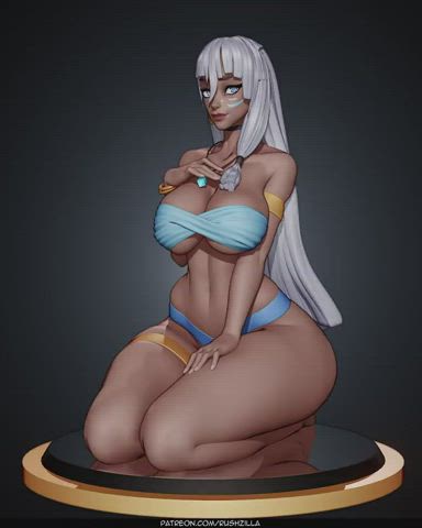 3d bikini blue eyes busty clothed hentai long hair rule34 thick clip