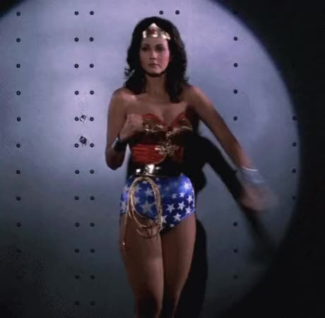 Wonder Woman blocking bullets