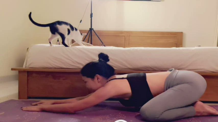 asian big tits teen yoga yoga pants clip
