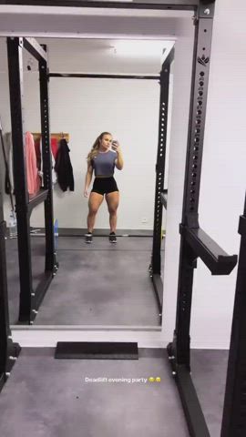 ass european fitness gym legs muscular girl pawg shorts thick clip