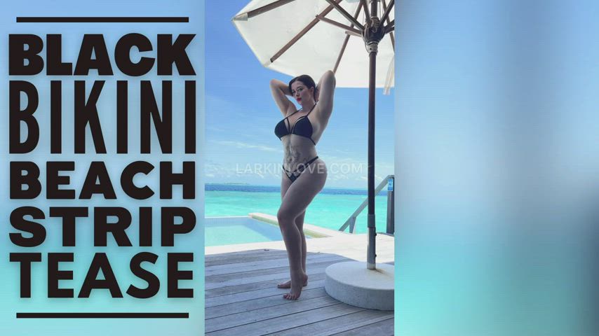 NEW LoyalFans Video: Black Bikini Beach Striptease