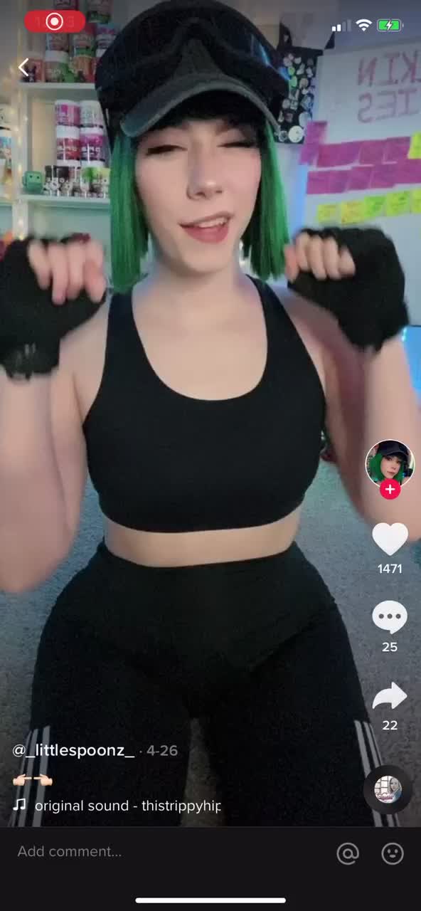 Sexy and cute R6 Ela cosplayer dancing and being sexy in her room