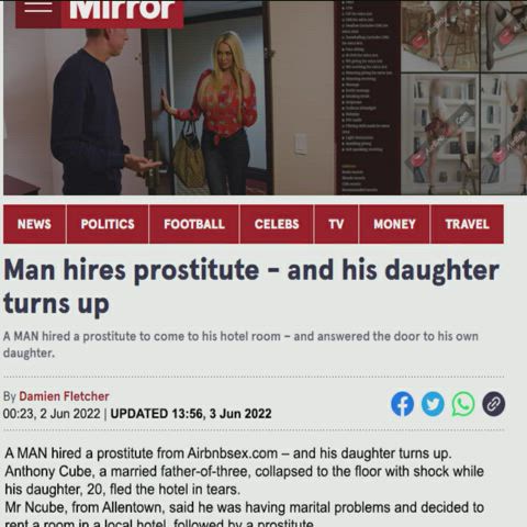 Horny Dad Hires a Prostitute and His Daughter Turns Up