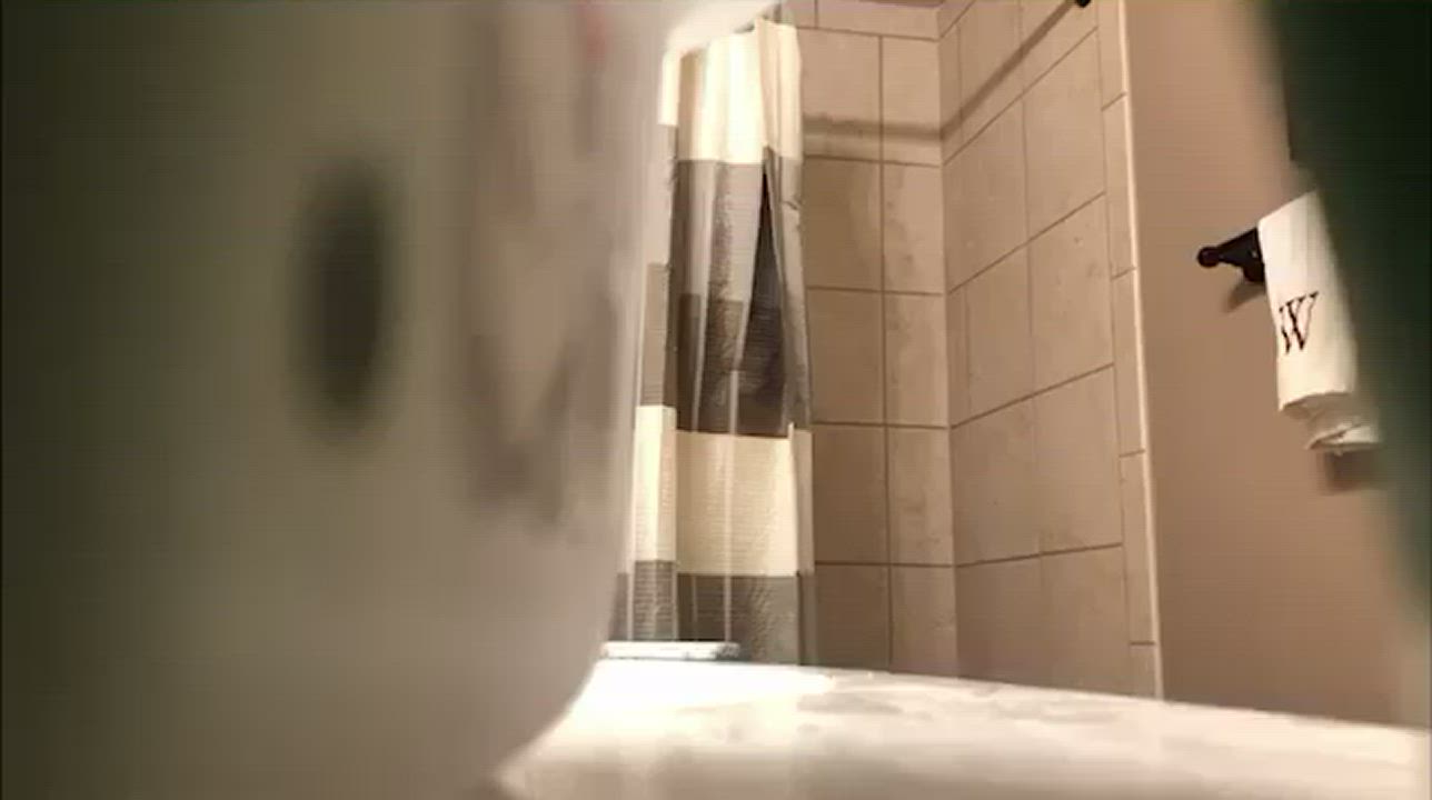 Spycam of my sister getting out of the shower