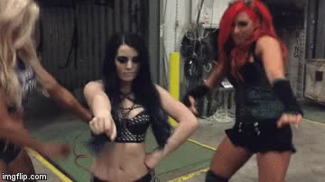 Paige Charlotte and Becky Dancing ???