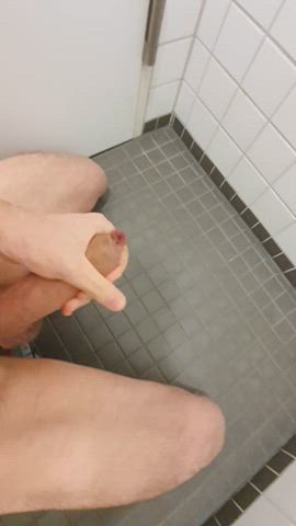 How about I blow my load down your throat in the work bathroom?