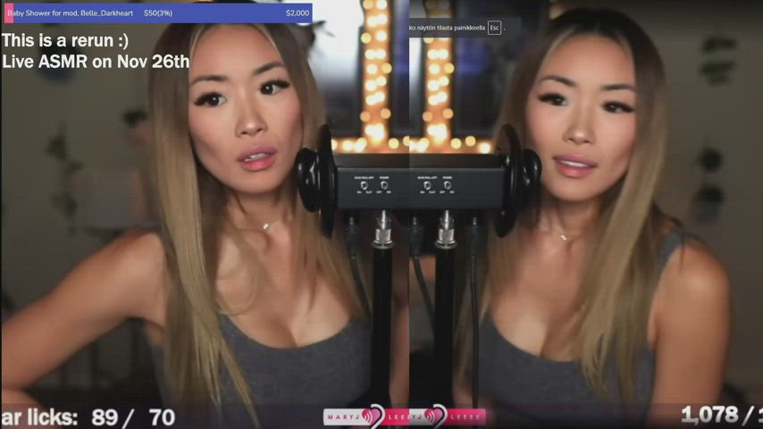 asmr asian lick licking model clip