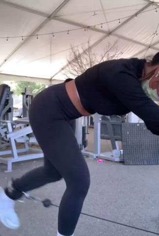 ass bending over workout clip