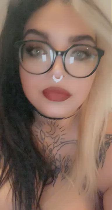 Big Tits Glasses Goth clip