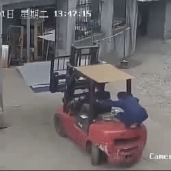 Crushed by forklift